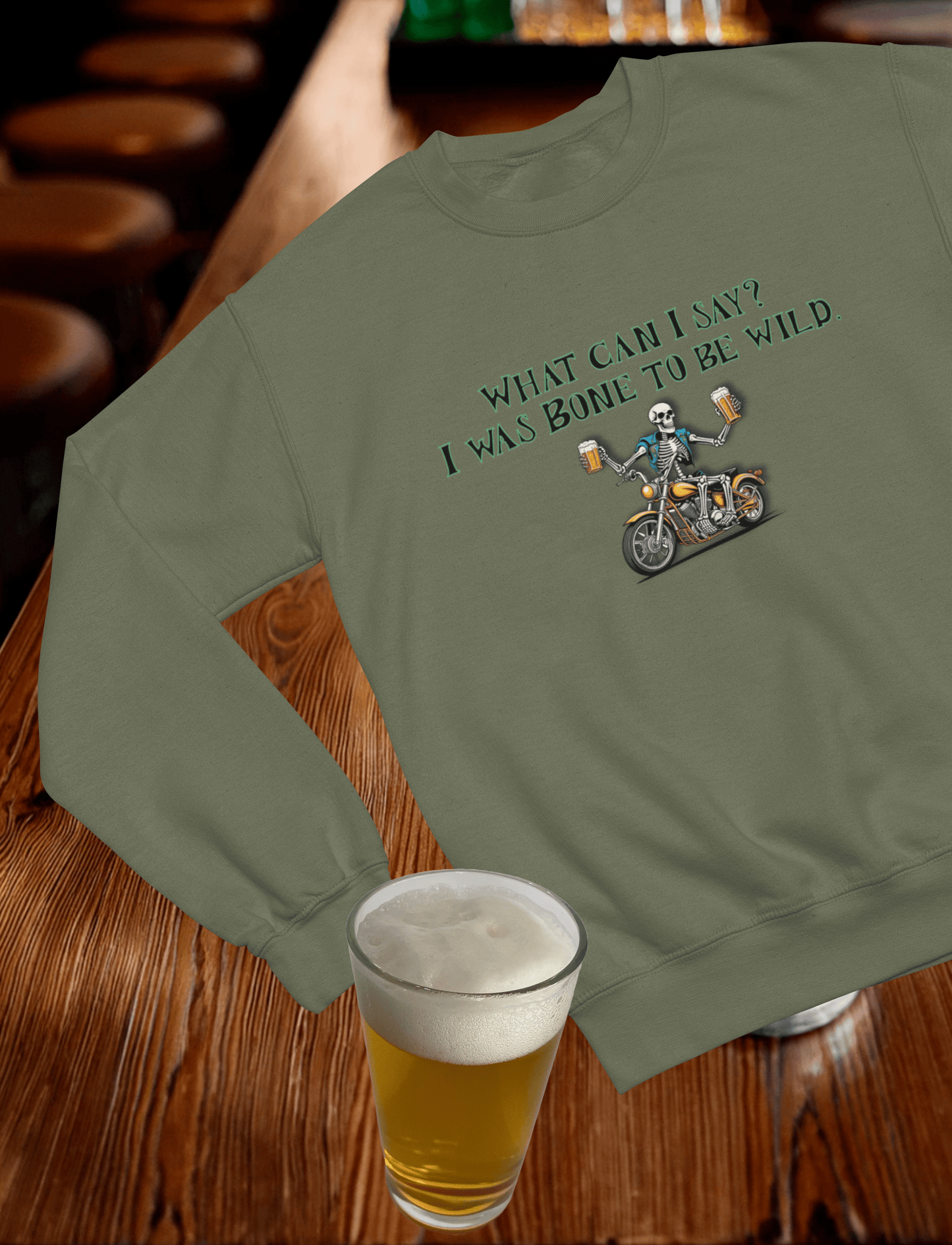 Bone to Be Wild - Crewneck Sweatshirt