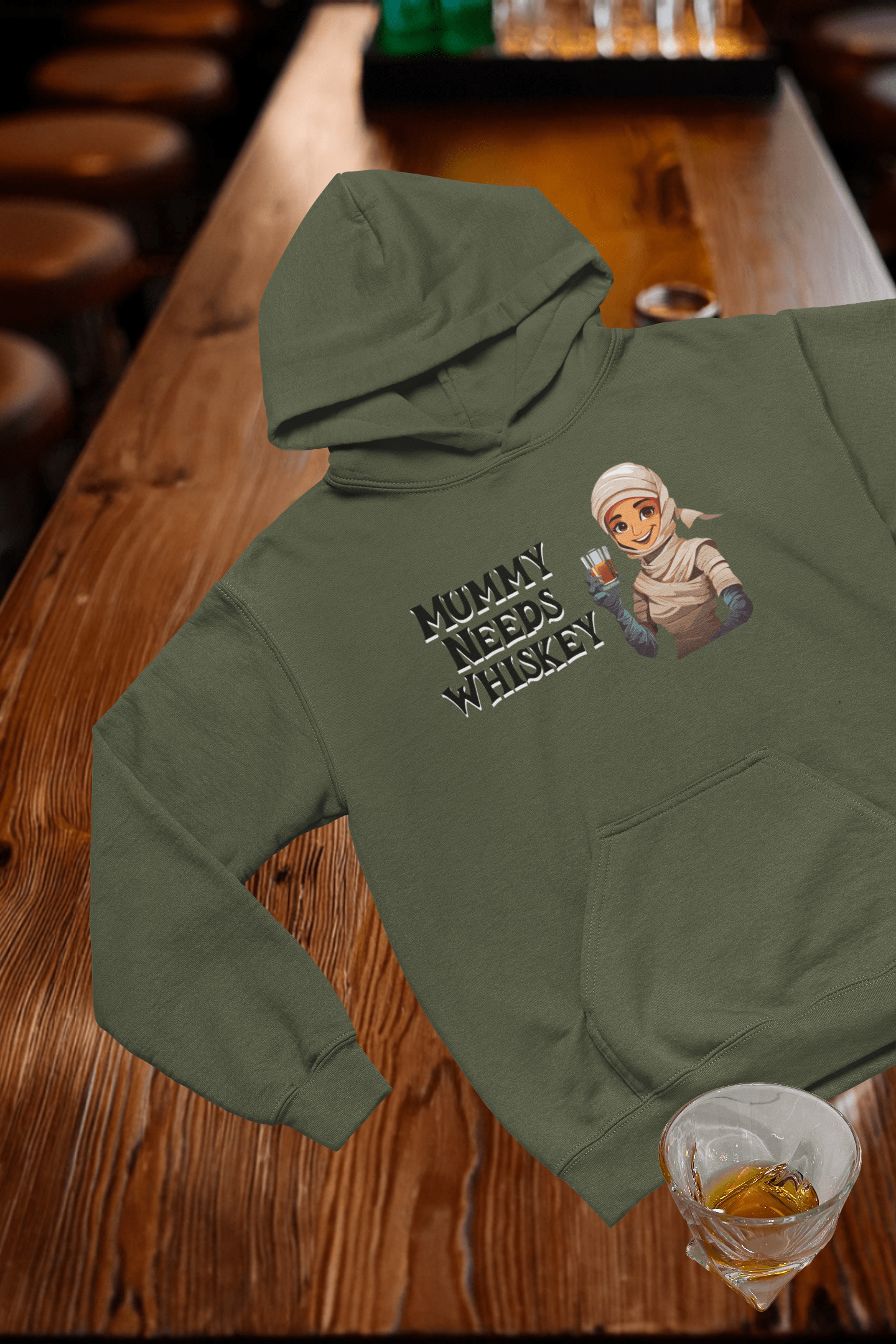 Mummy needs Whiskey - Hooded Sweatshirt