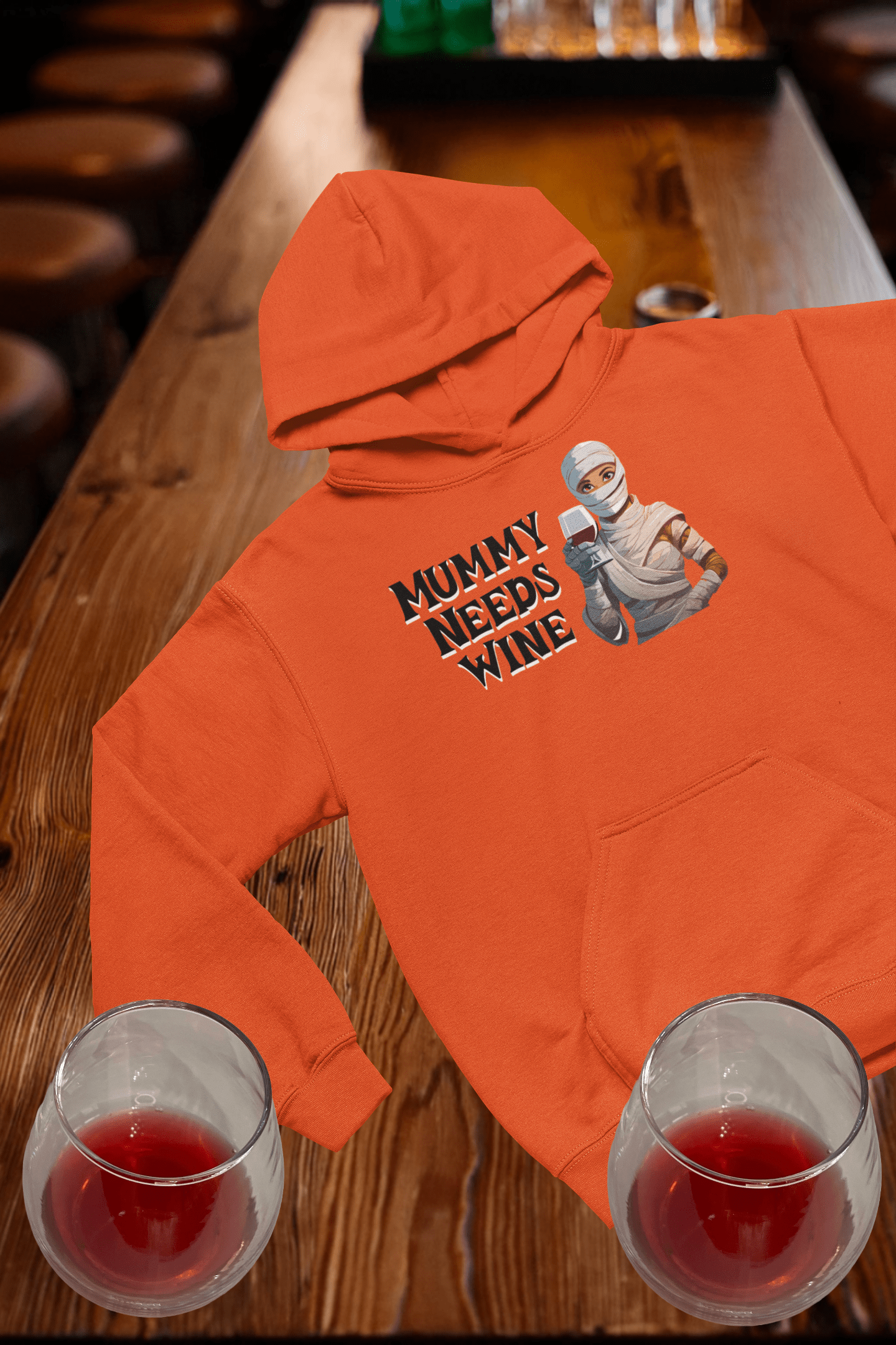 Mummy needs Wine - Hooded Sweatshirt
