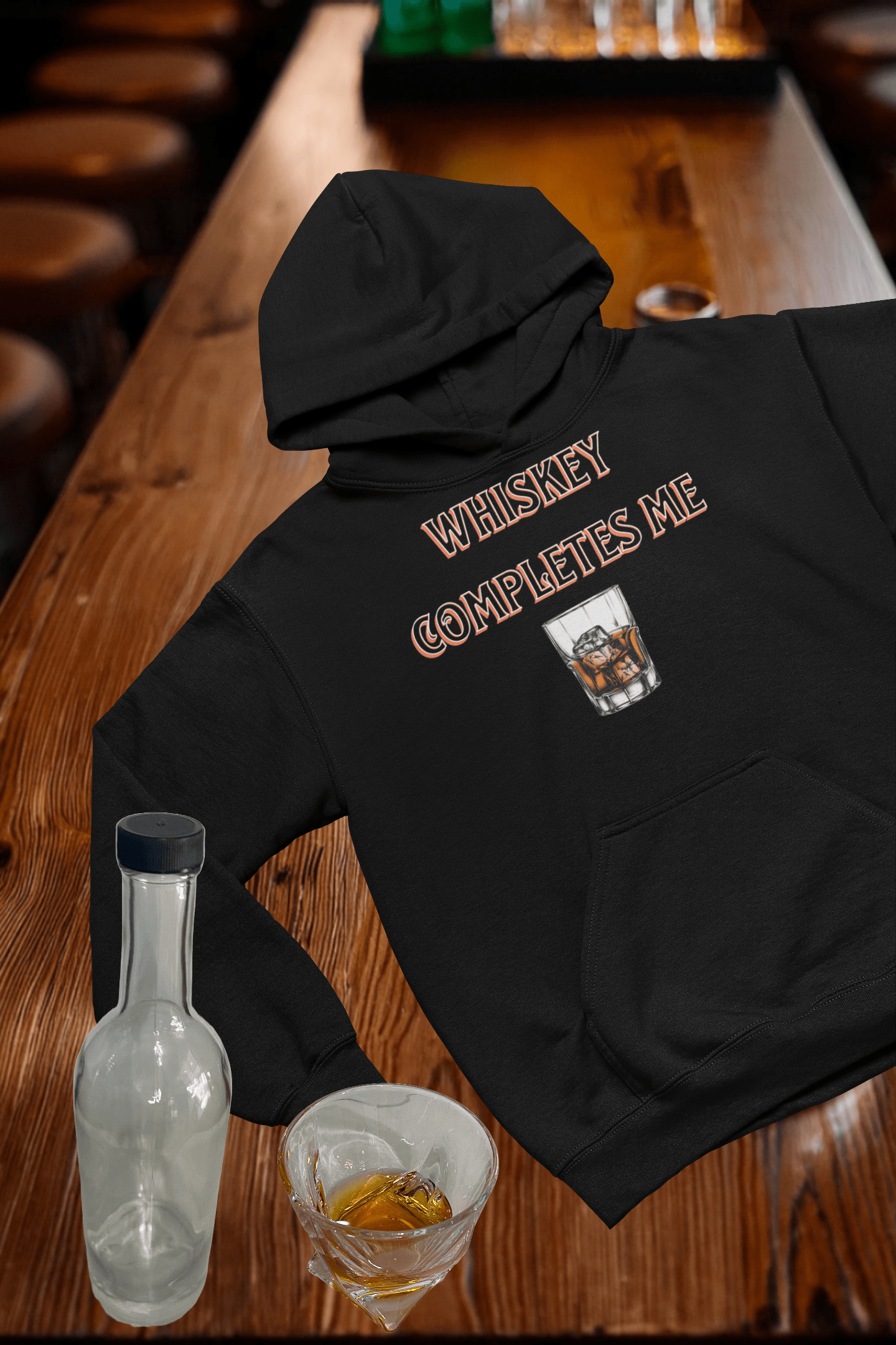 Whiskey Completes Me Hooded Sweatshirt