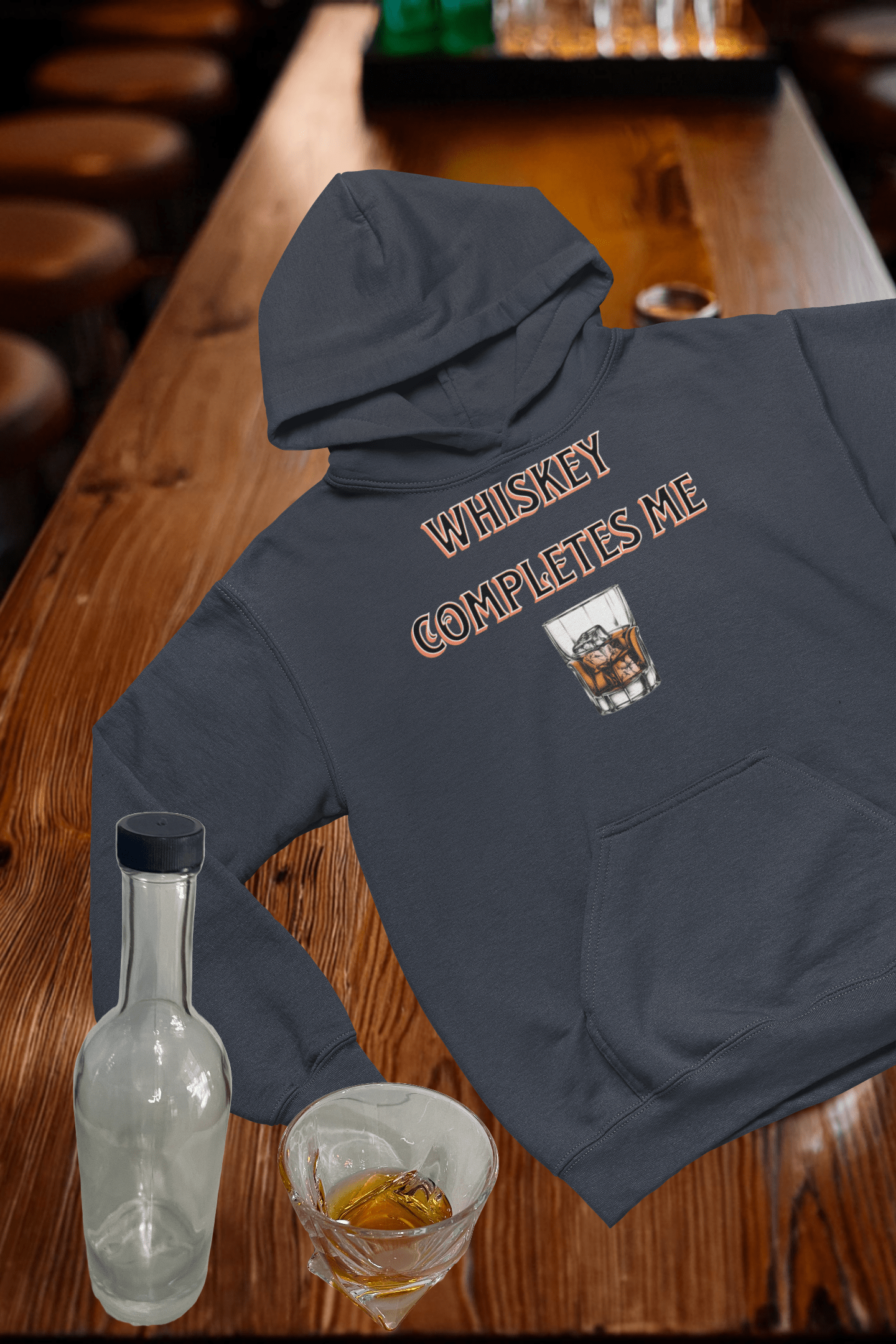 Whiskey Completes Me Hooded Sweatshirt