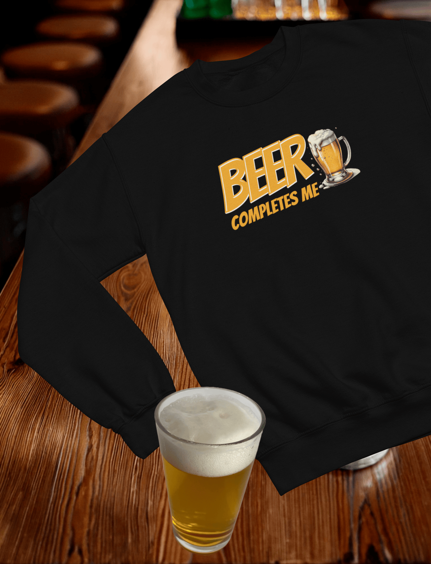 Beer Completes Me Crewneck Sweatshirt