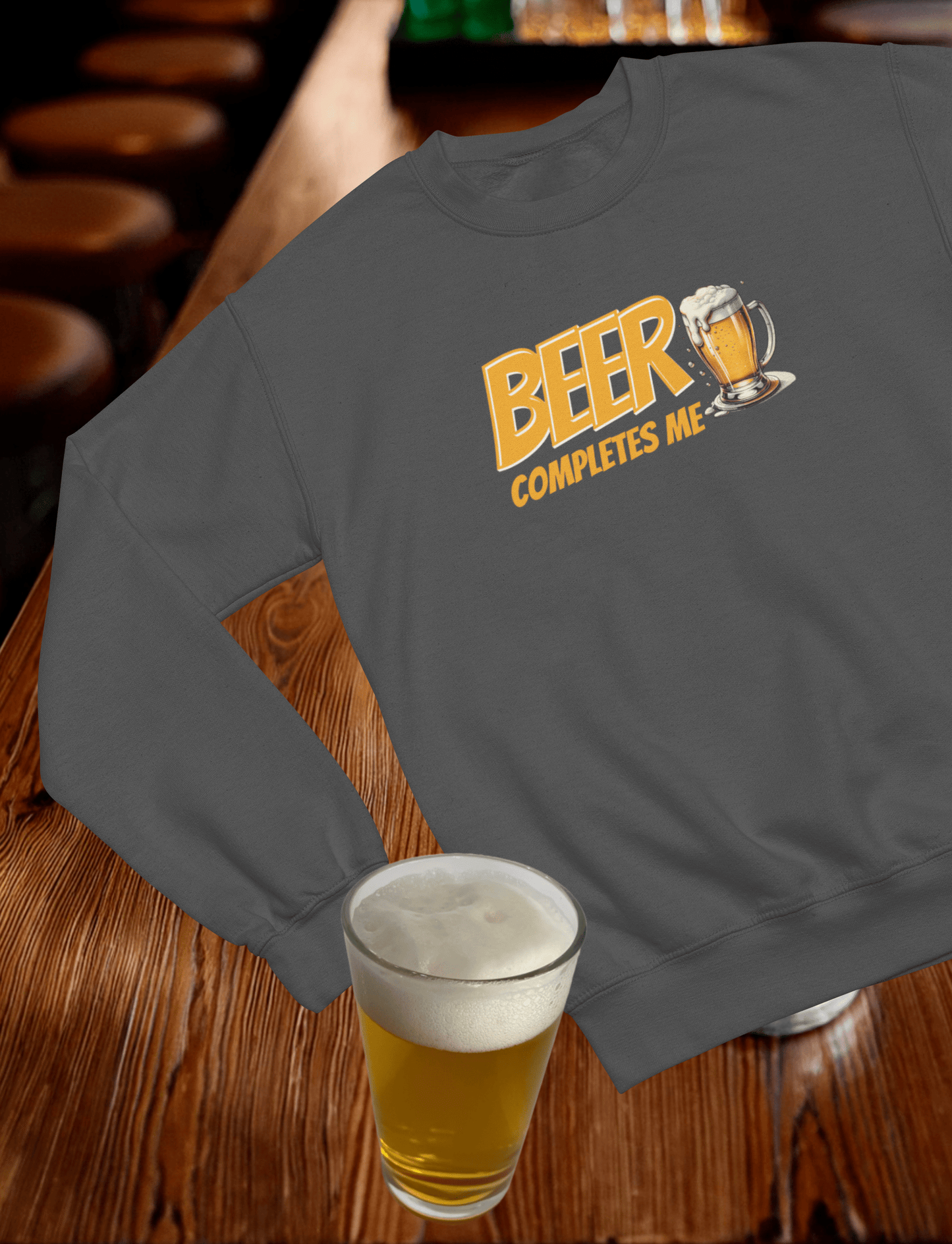 Beer Completes Me Crewneck Sweatshirt