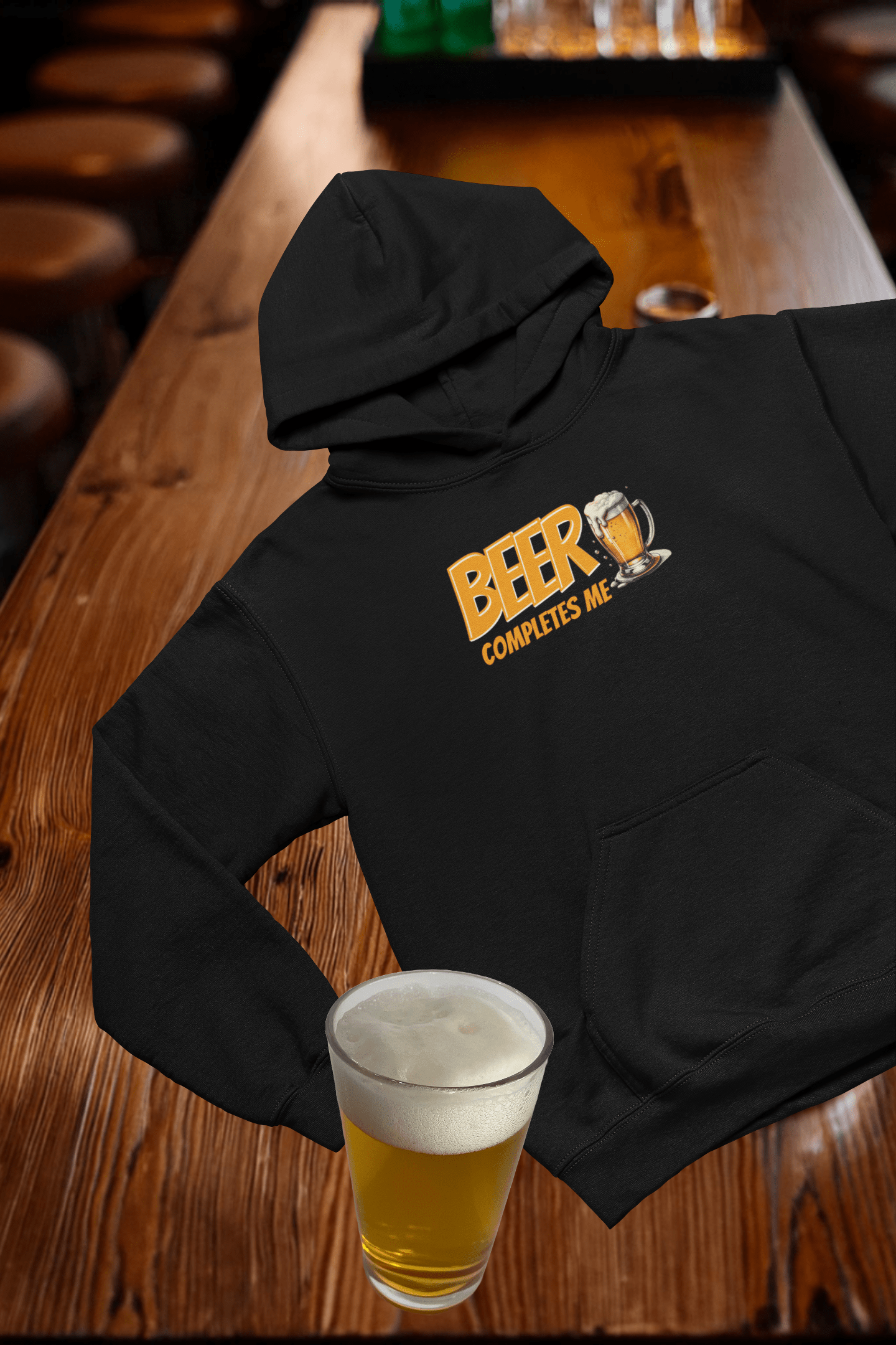 Beer Completes Me Hooded Sweatshirt