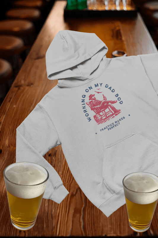 Working on My Dad Bod Hooded Sweatshirt