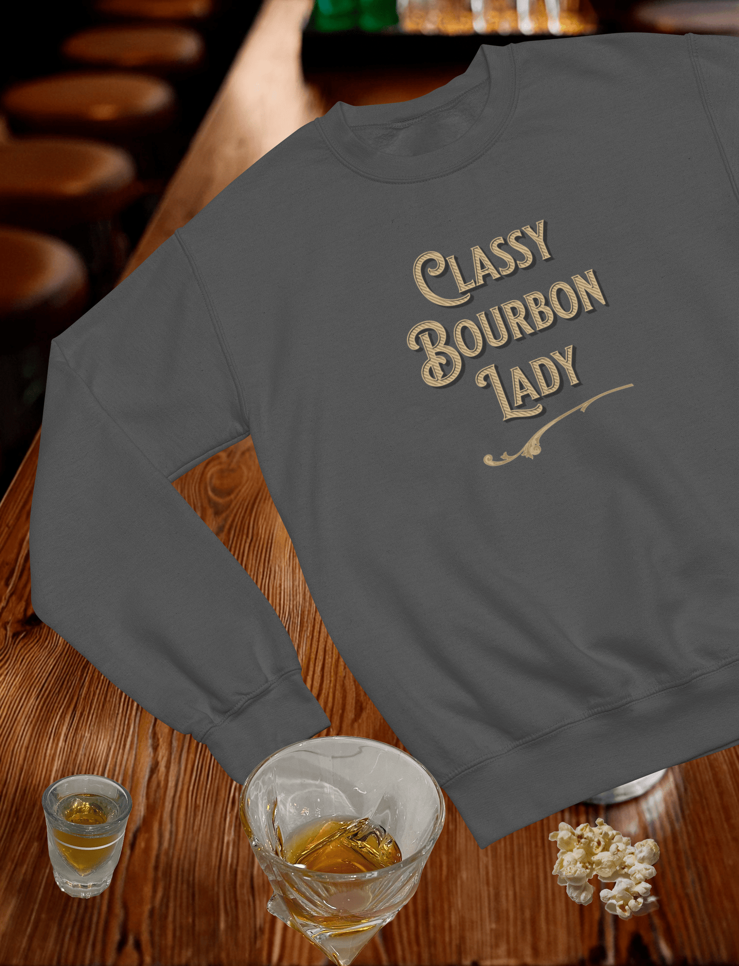 Classy Bourbon Lady Crewneck Sweatshirt