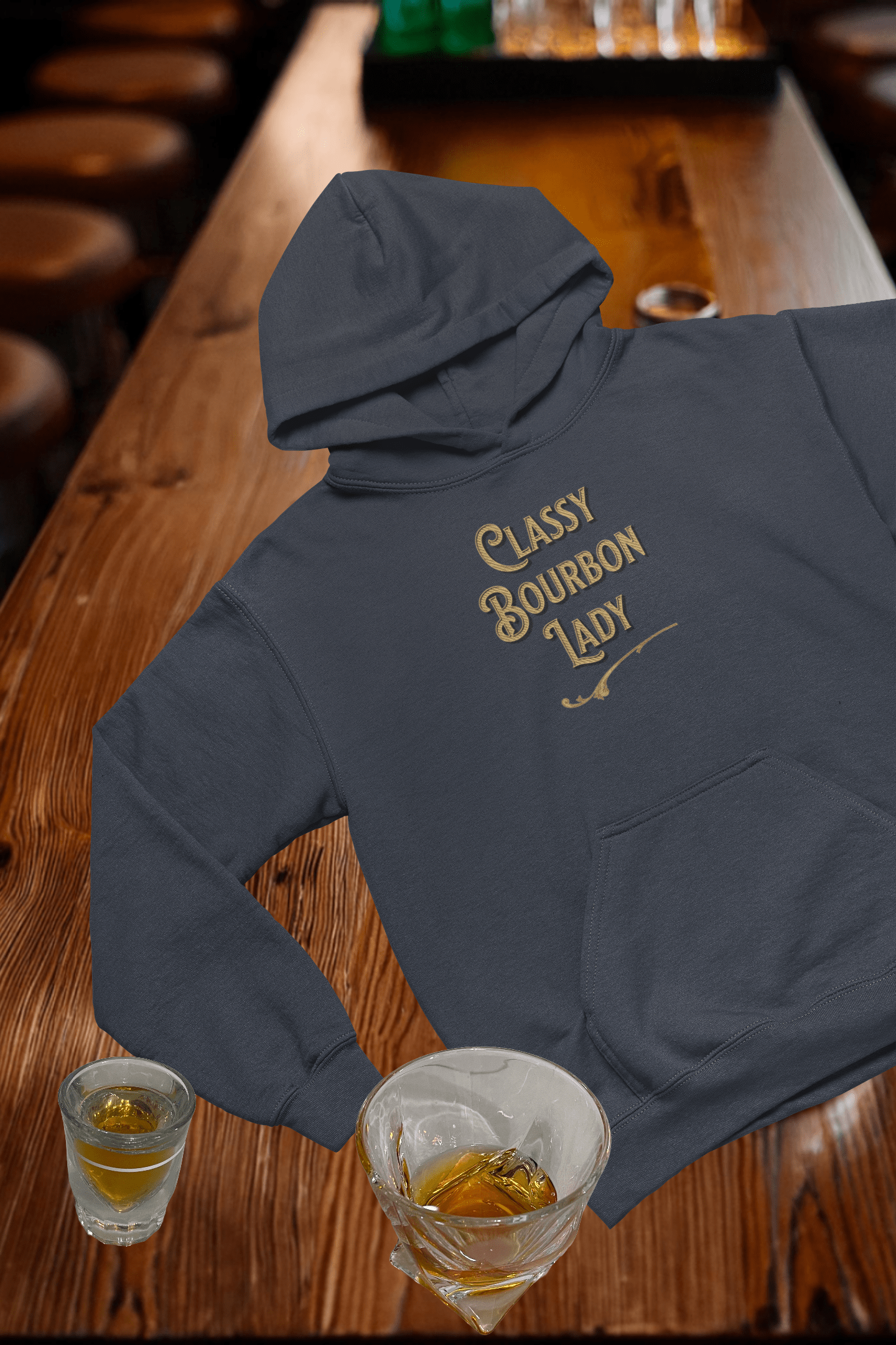 Classy Bourbon Lady Hooded Sweatshirt