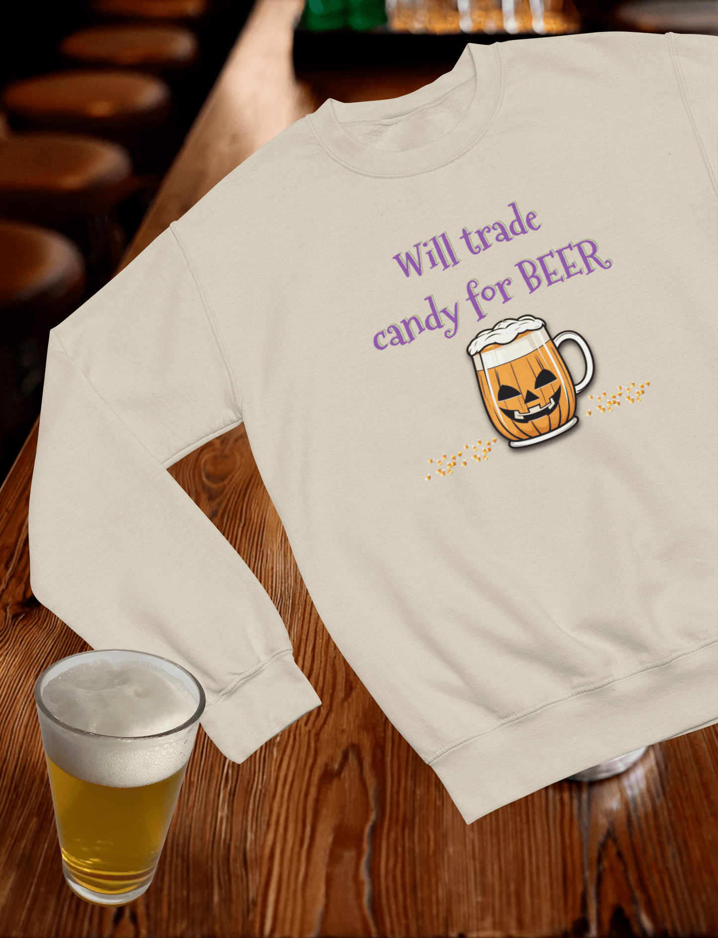Will Trade Candy for Beer Crewneck Sweatshirt