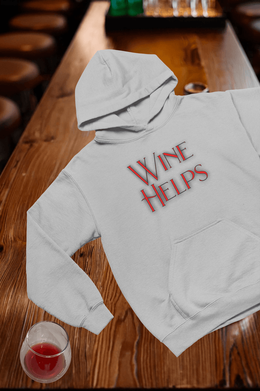 Wine Helps Hooded Sweatshirt