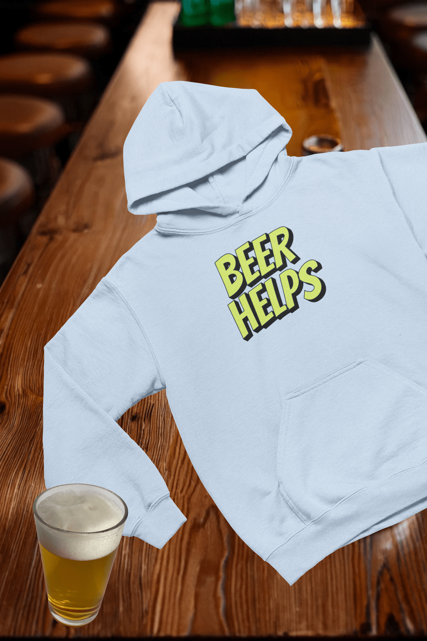 Beer Helps Hooded Sweatshirt