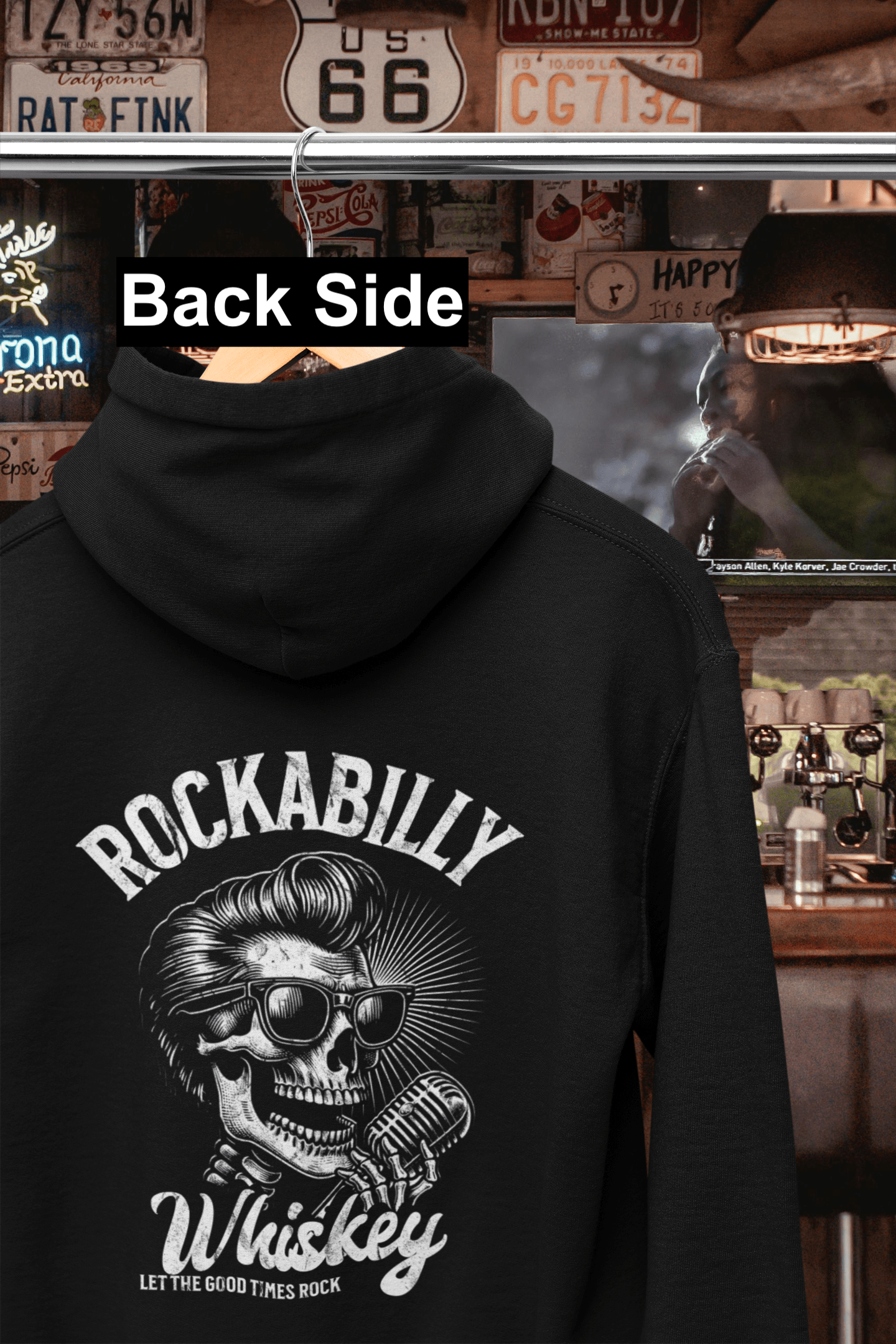 Rockabilly Rock Hooded Sweatshirt