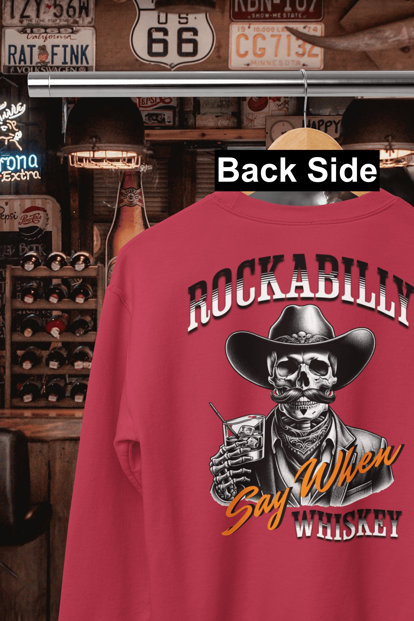 Rockabilly Say When Western Crewneck Sweatshirt