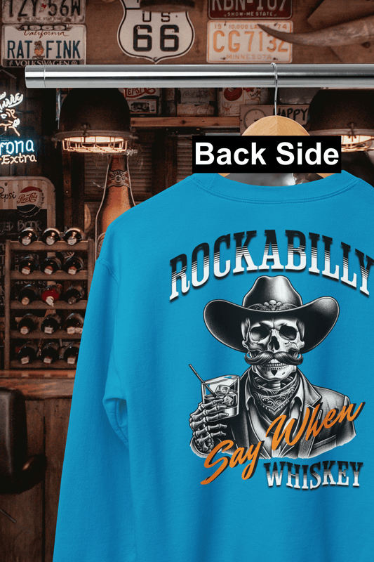 Rockabilly Say When Western Crewneck Sweatshirt