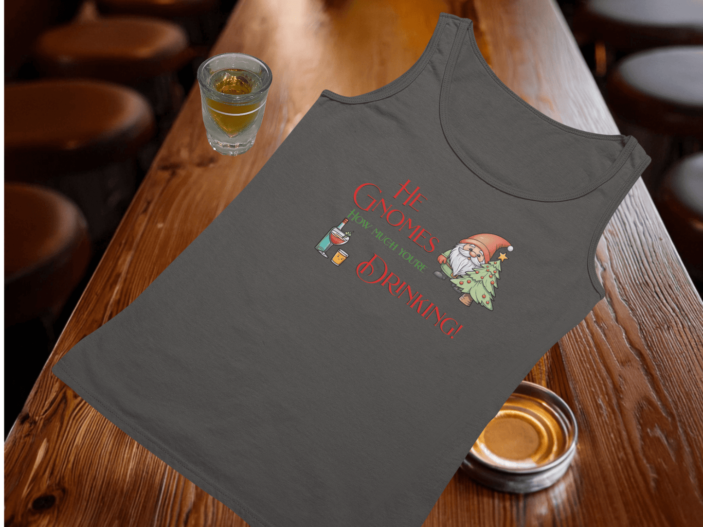 Gnomes Drinking Tank Top