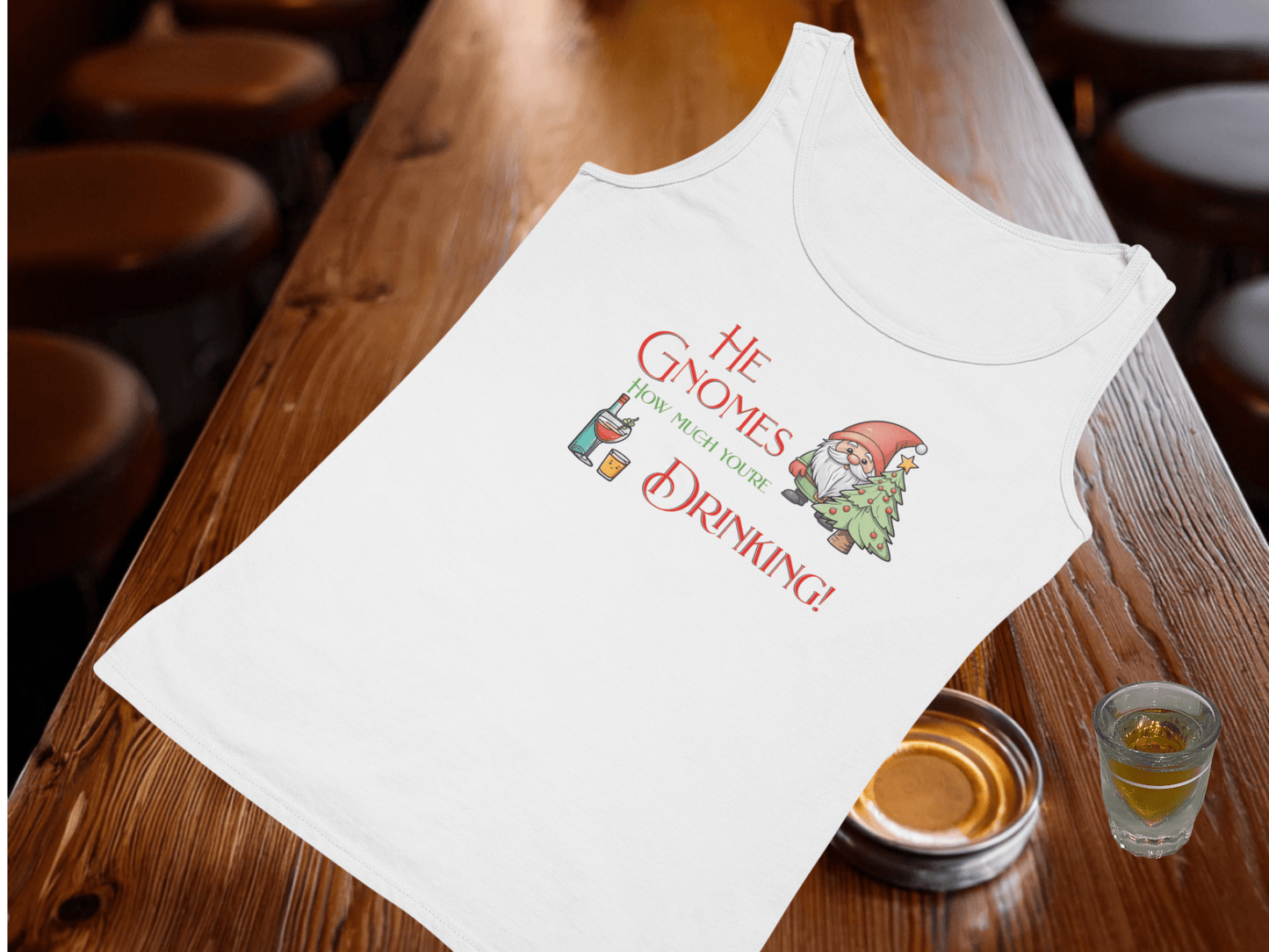 Gnomes Drinking Tank Top