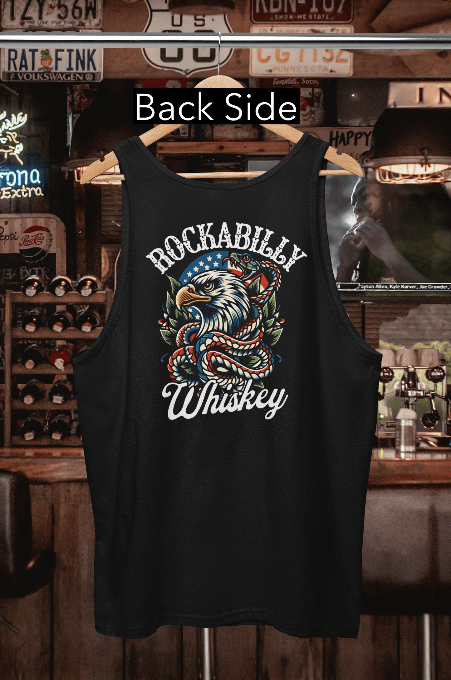 Rockabilly Eagle and Snake Tank Top