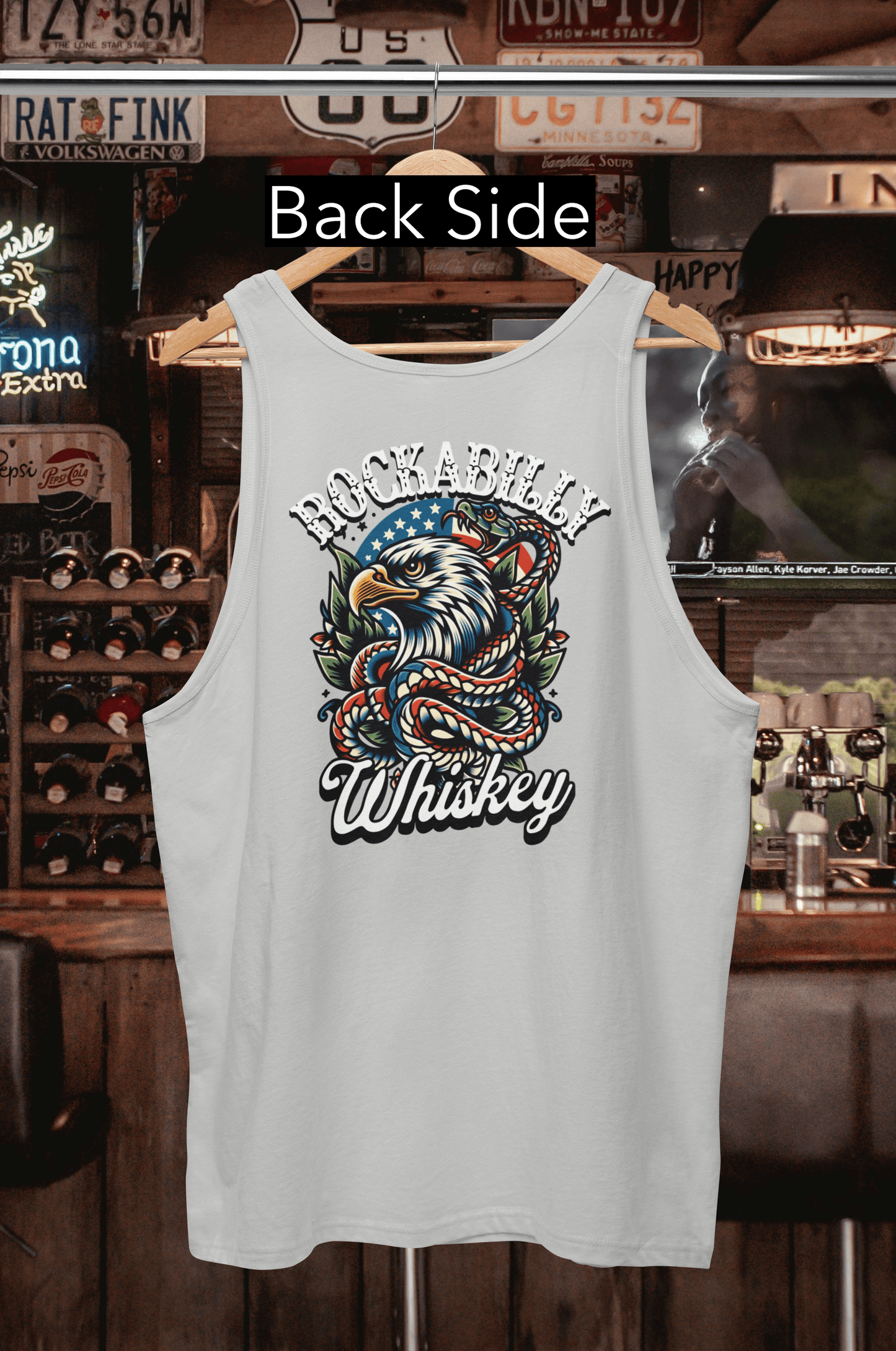 Rockabilly Eagle and Snake Tank Top