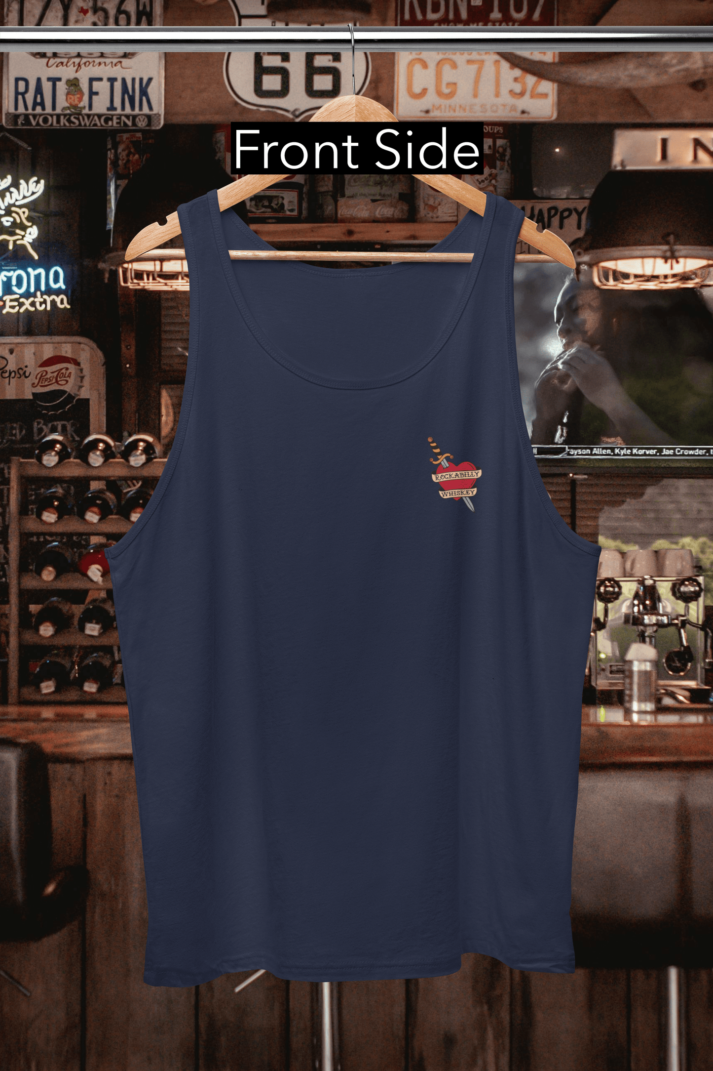 Rockabilly Skully Claus Tank Top