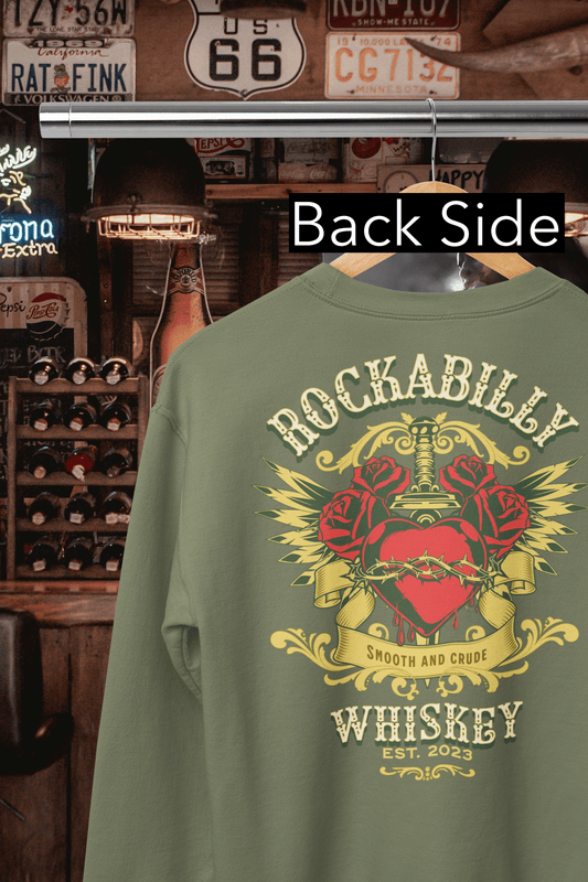 Rockabilly Heart and Dagger Crewneck Sweatshirt