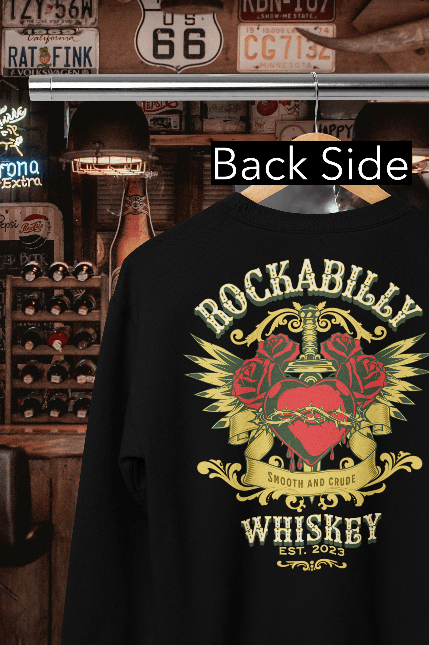 Rockabilly Heart and Dagger Crewneck Sweatshirt