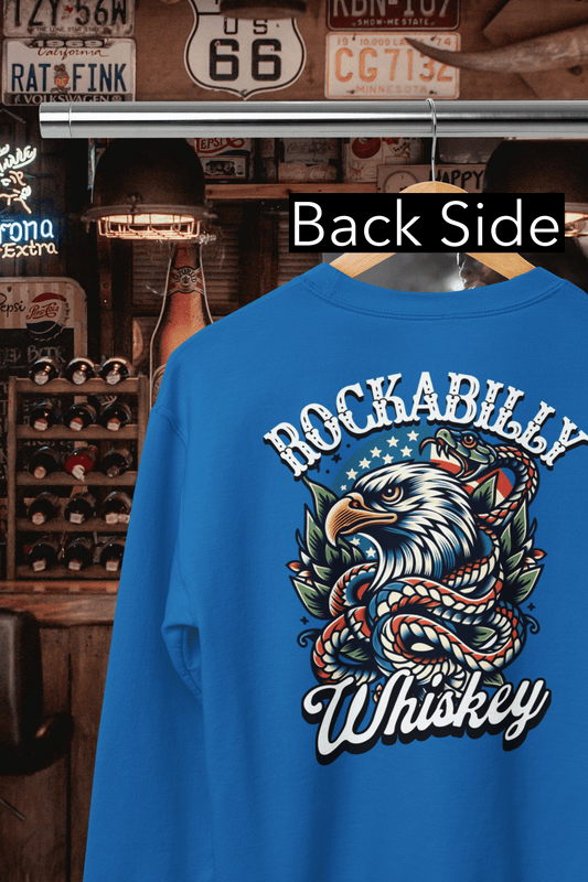 Rockabilly Eagle and Snake Crewneck Sweatshirt