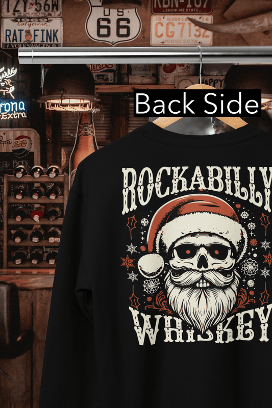 Rockabilly Skully Claus Crewneck Sweatshirt