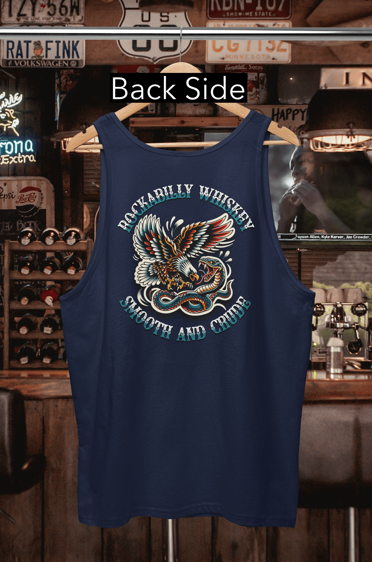 Rockabilly Eagle and Snake Fight Tank Top