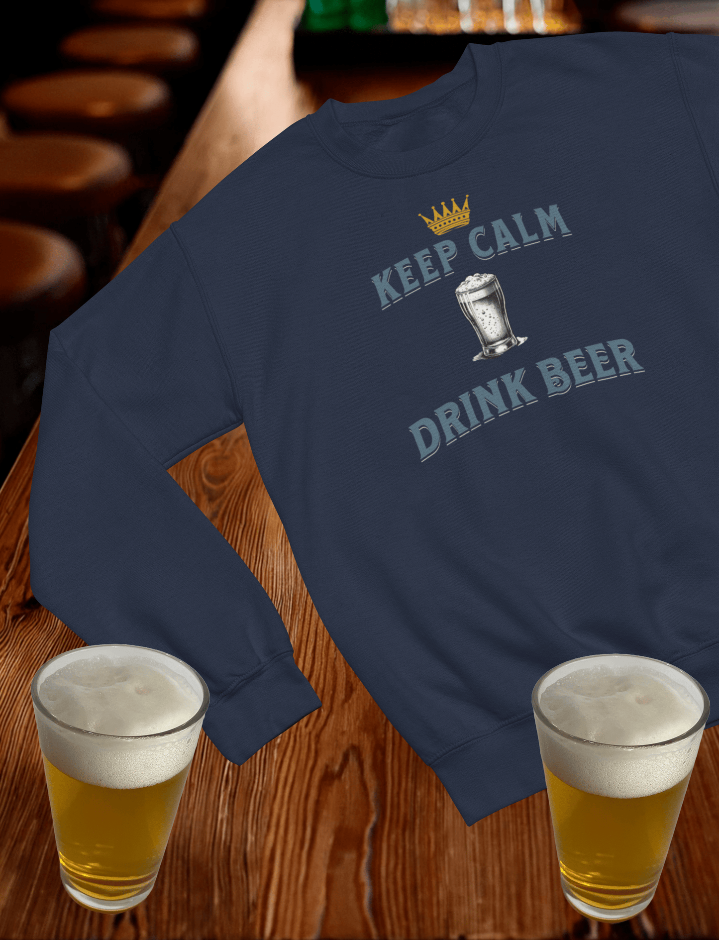 Keep Calm Drink Beer Crewneck Sweatshirt