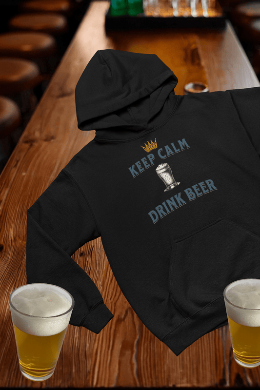 Keep Calm Drink Beer Hooded Sweatshirt