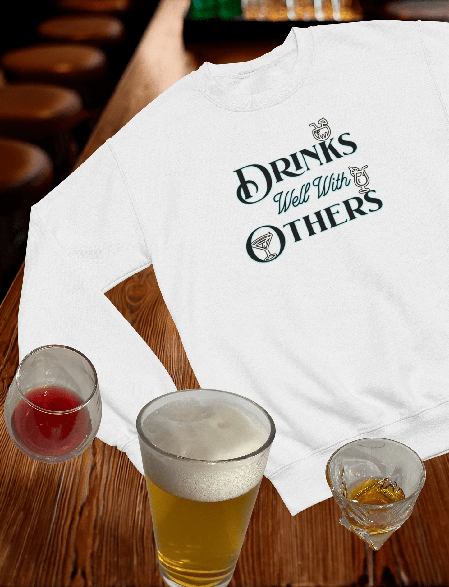 Drinks Well with Others Crewneck Sweatshirt