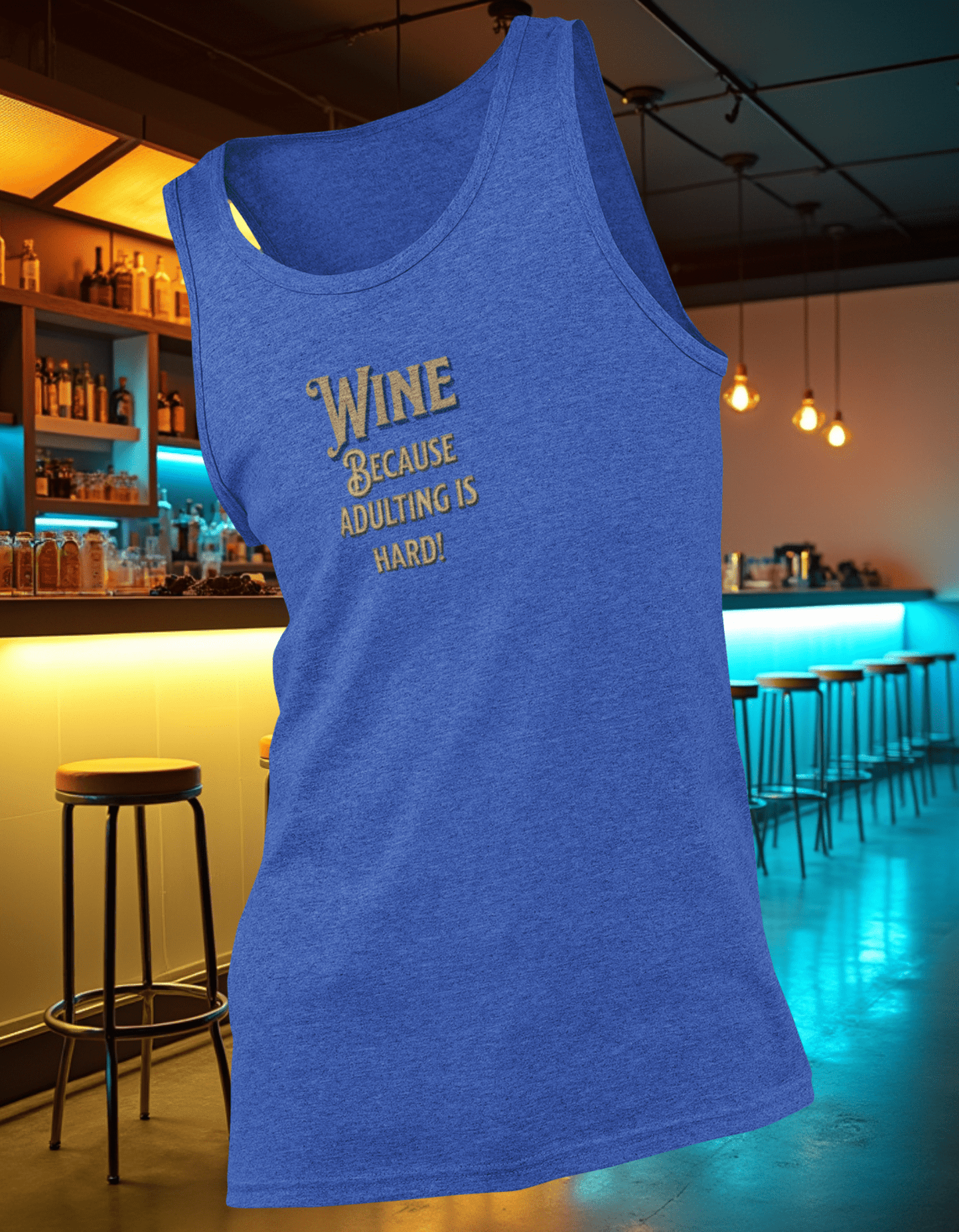 Wine Because Adulting is Hard Tank