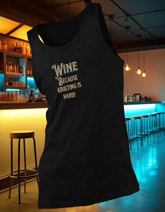 Wine Because Adulting is Hard Tank