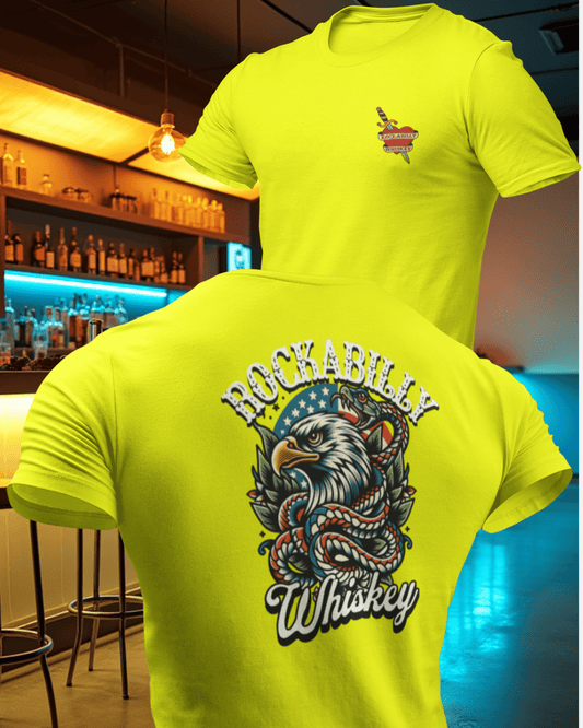 Rockabilly Eagle and Snake Safety Green