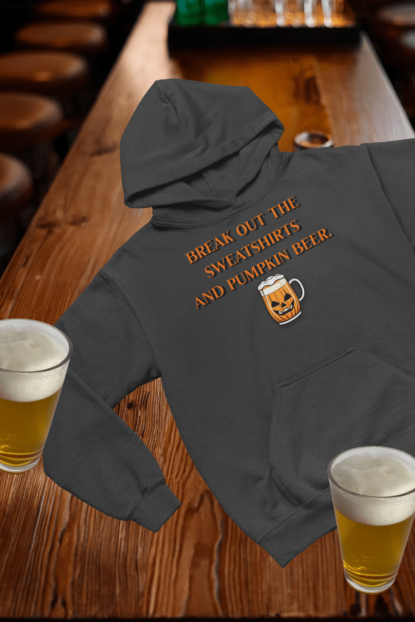 Pumpkin Beer Hooded Sweatshirt