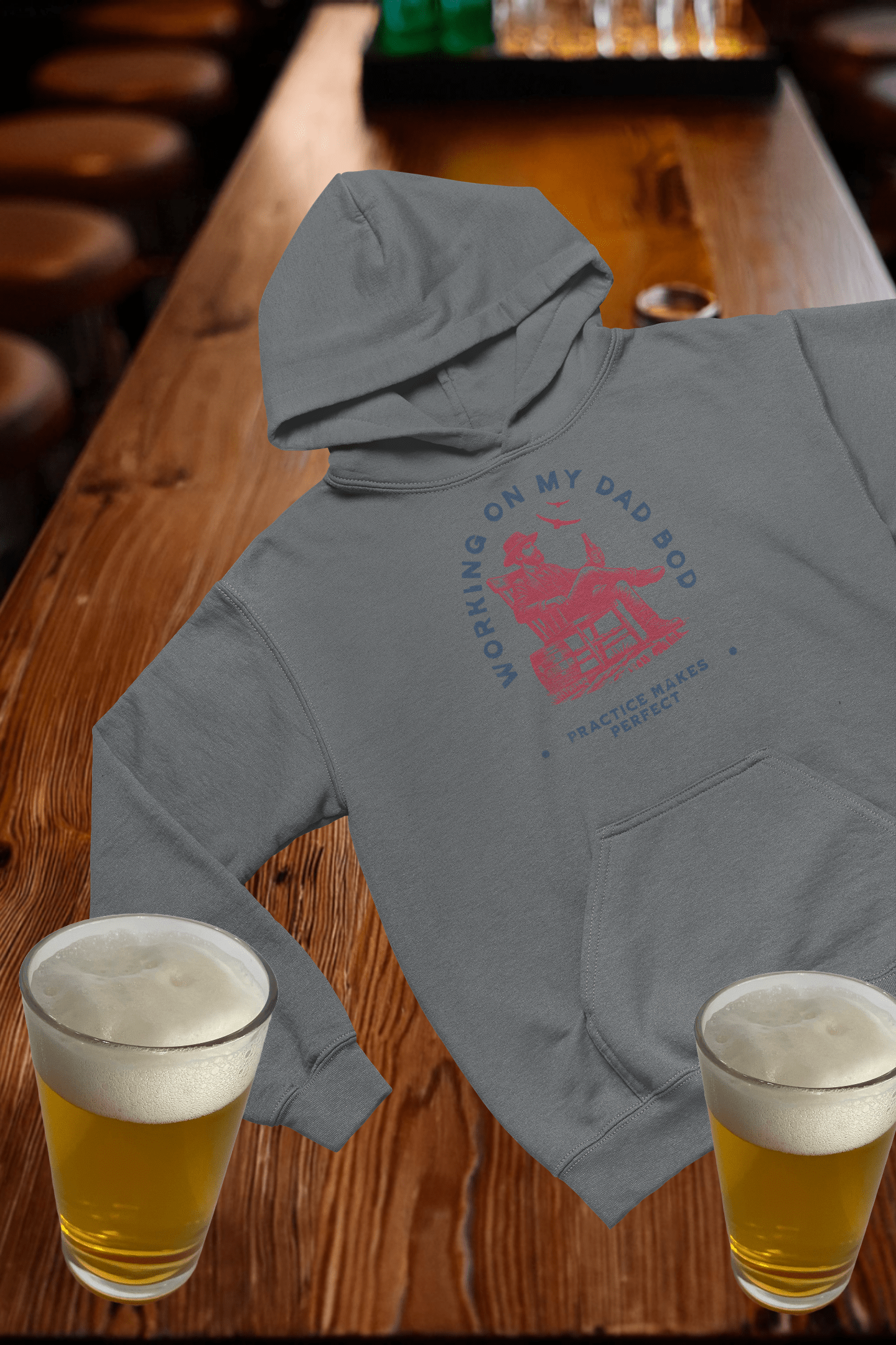 Working on My Dad Bod Hooded Sweatshirt