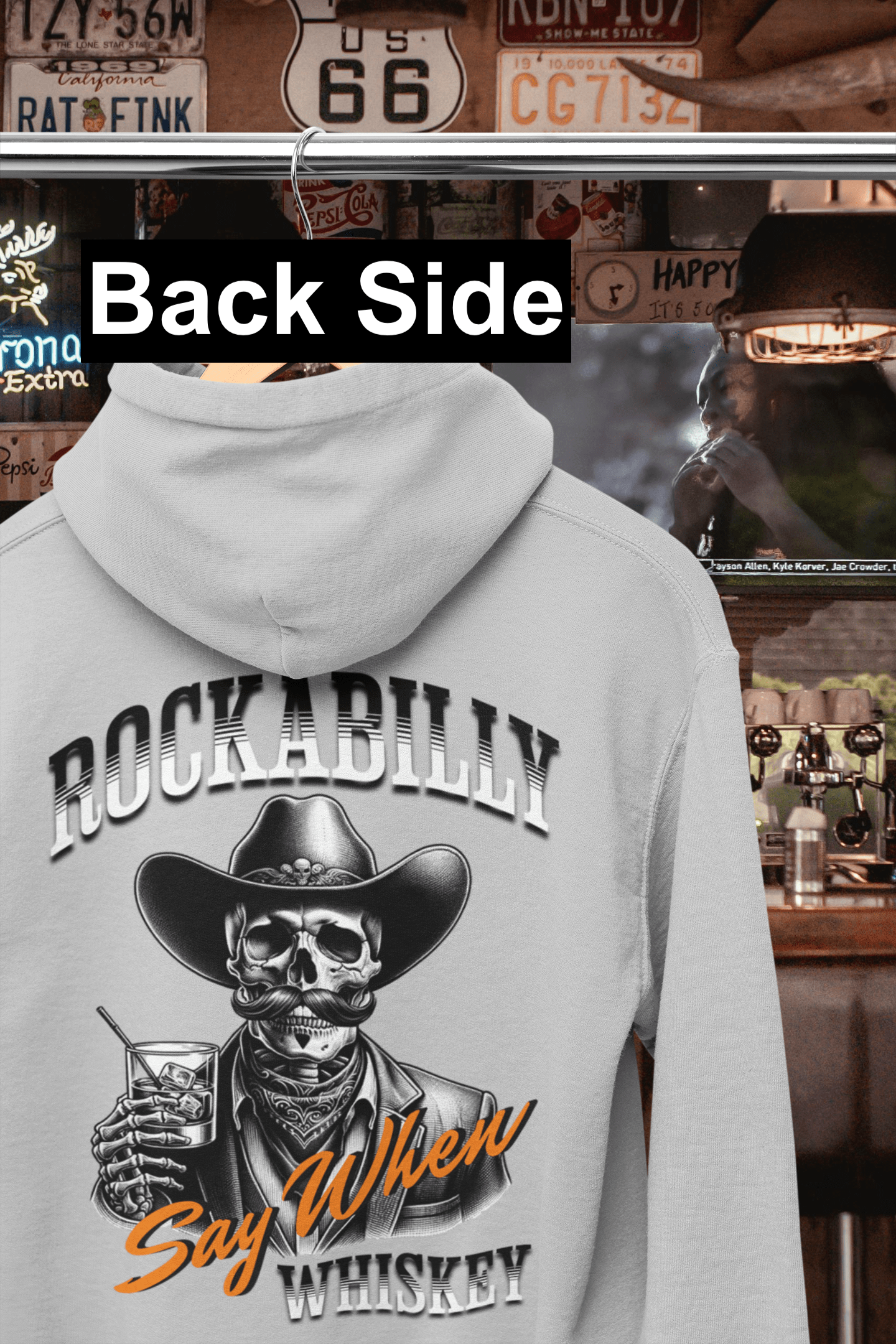 Rockabilly Say When Western Hooded Sweatshirt