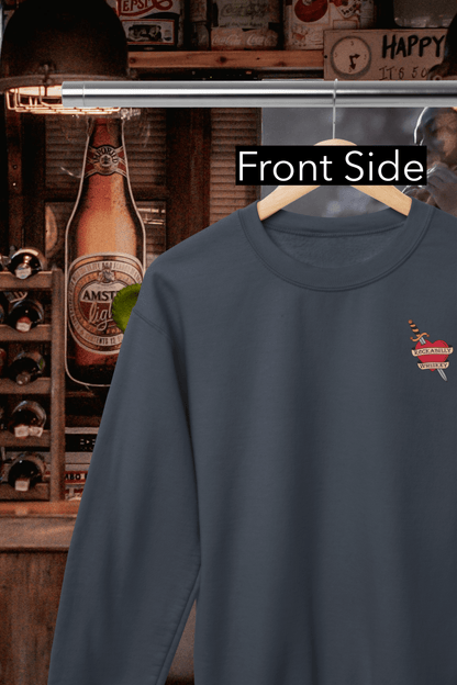 Rockabilly Eagle and Snake Fight Crewneck Sweatshirt
