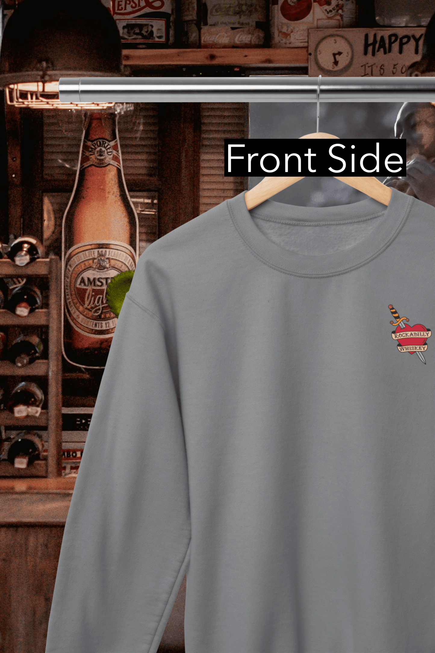 Rockabilly Eagle and Snake Fight Crewneck Sweatshirt