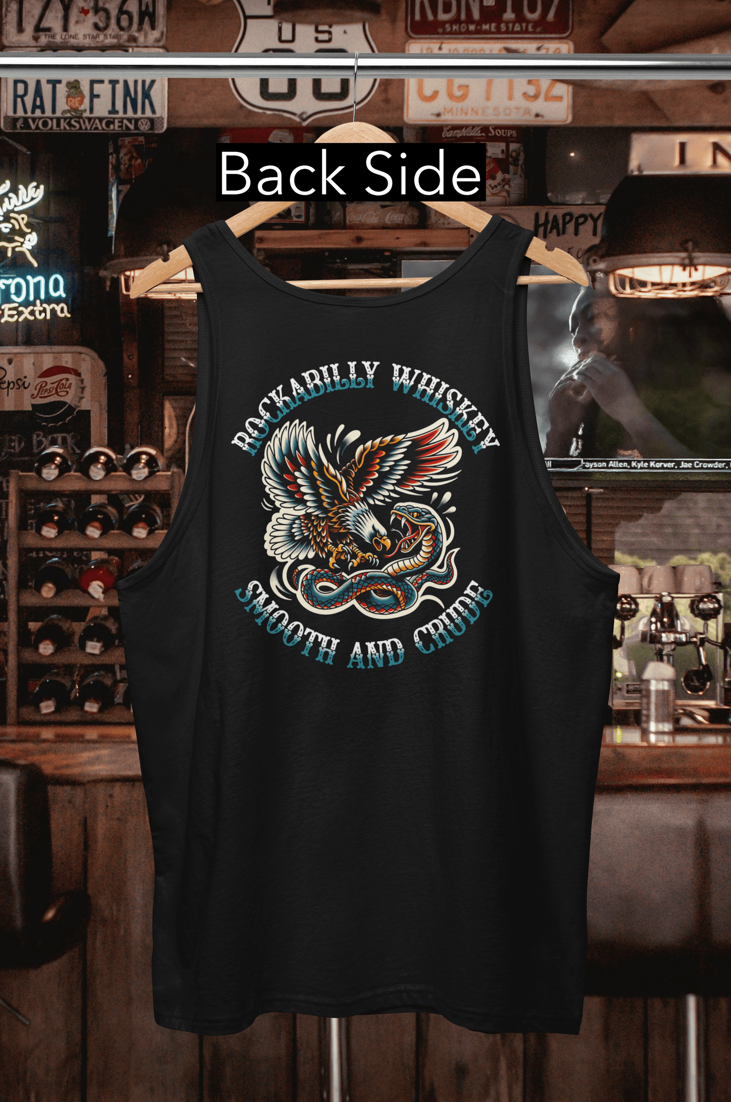 Rockabilly Eagle and Snake Fight Tank Top