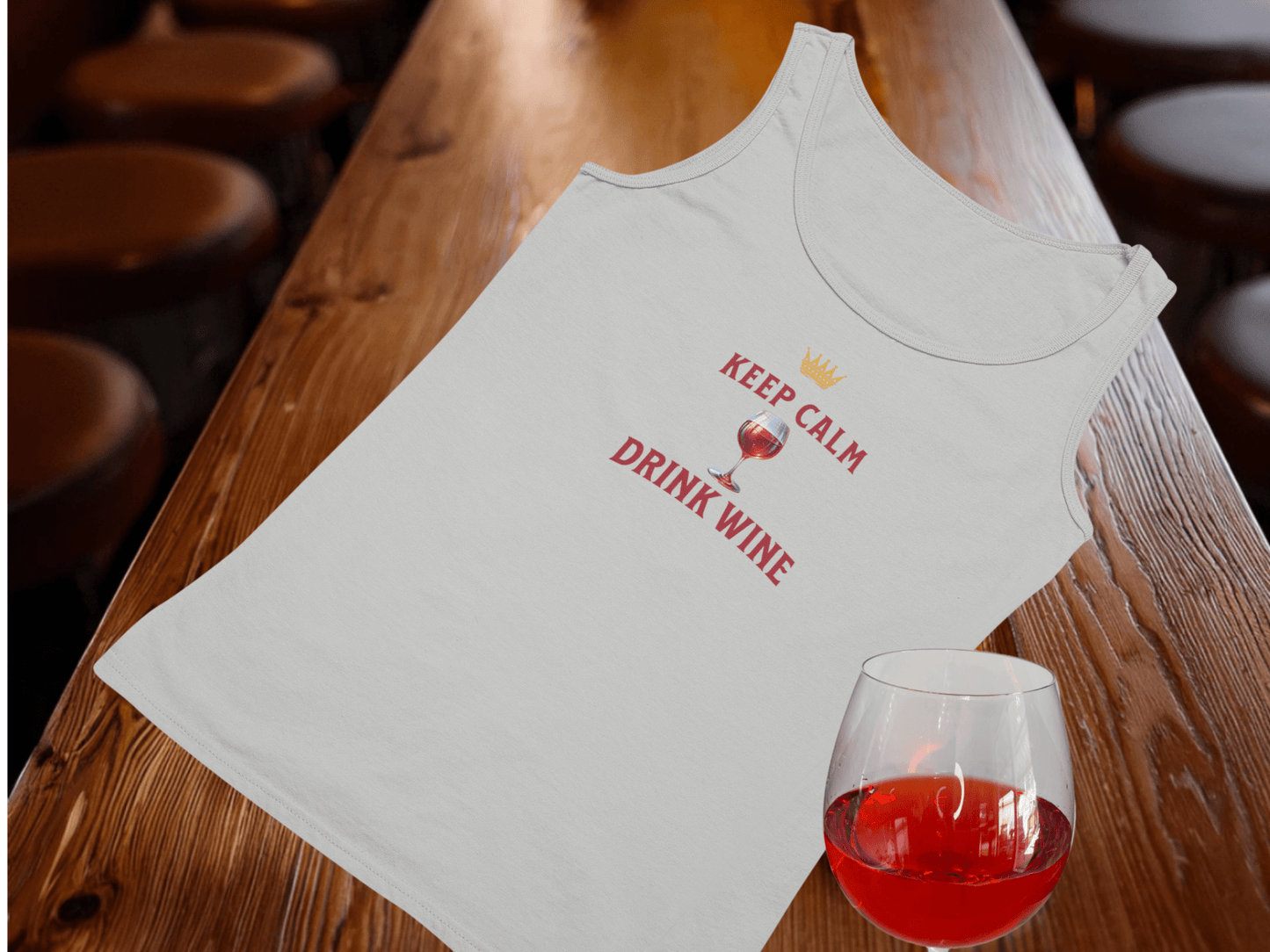 Keep Calm Drink Wine Tank Top