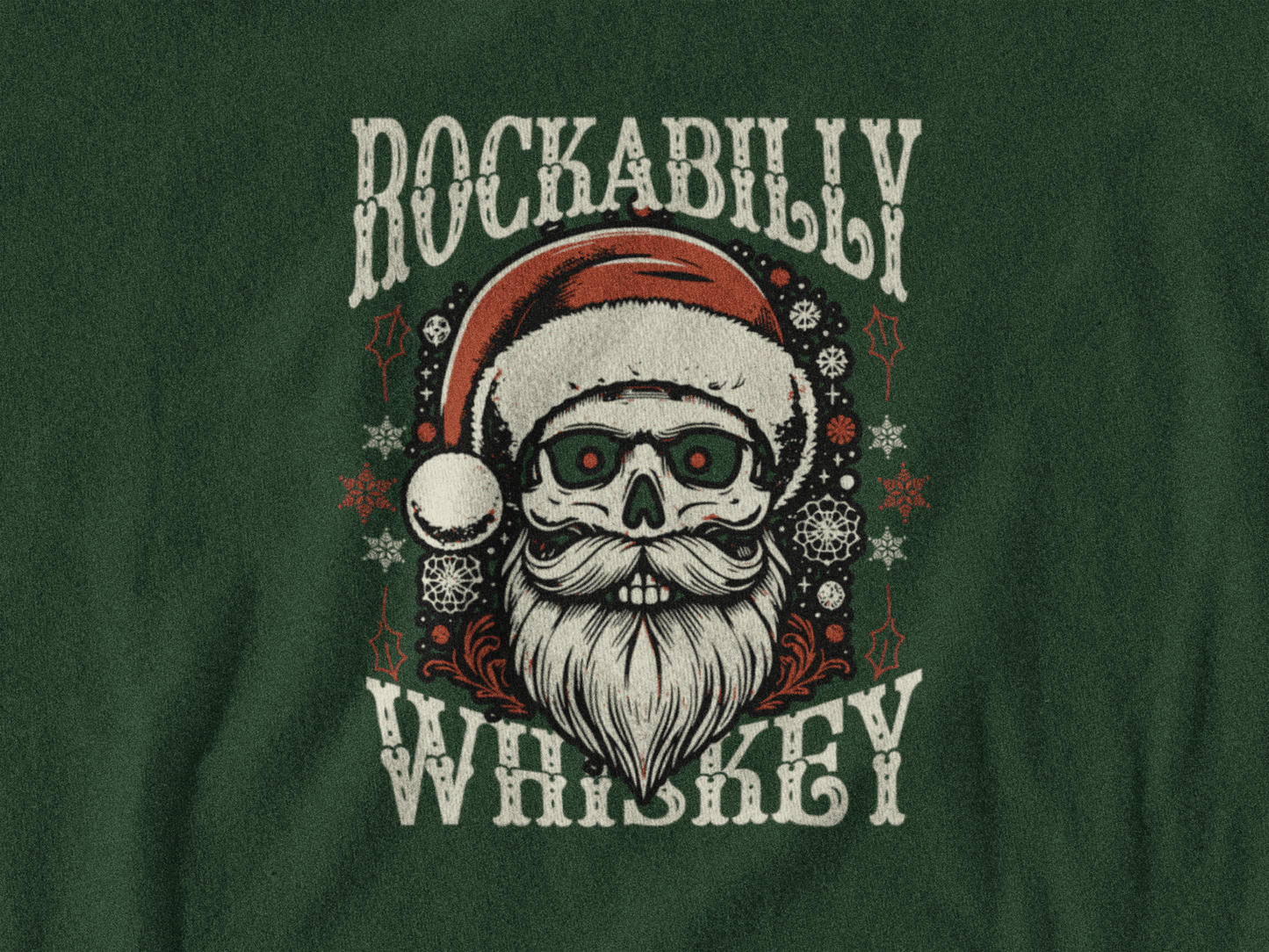 Rockabilly Skully Claus T-Shirt