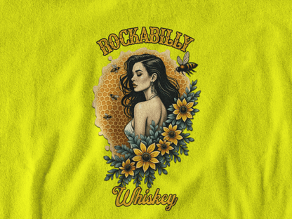 Rockabilly Queen Bee Safety Green T-Shirt