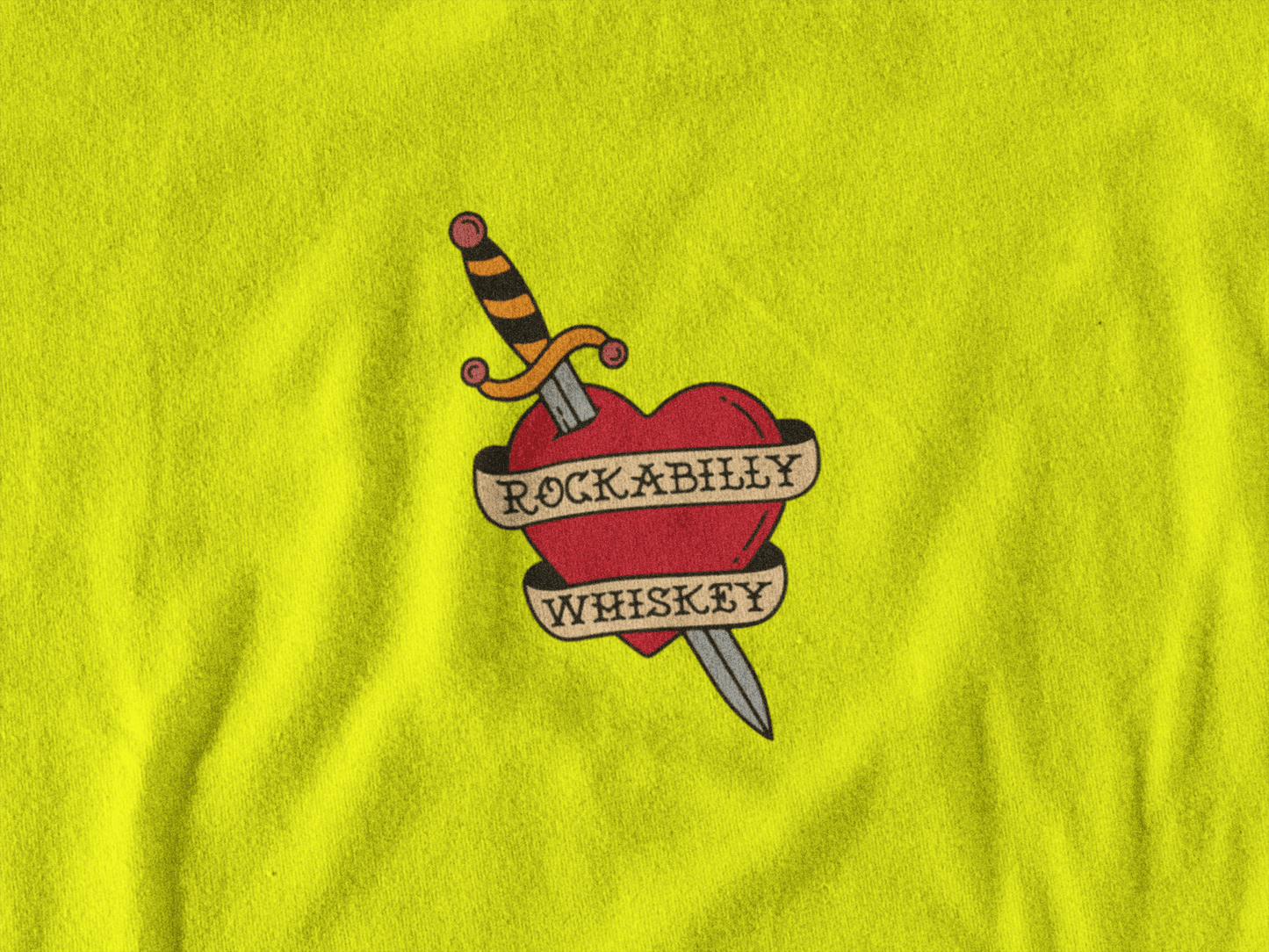 Rockabilly Queen Bee Safety Green T-Shirt